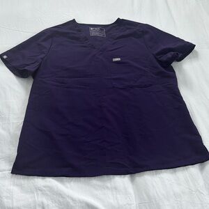 Figs Women's Catarina Scrub Top in Purple Jam